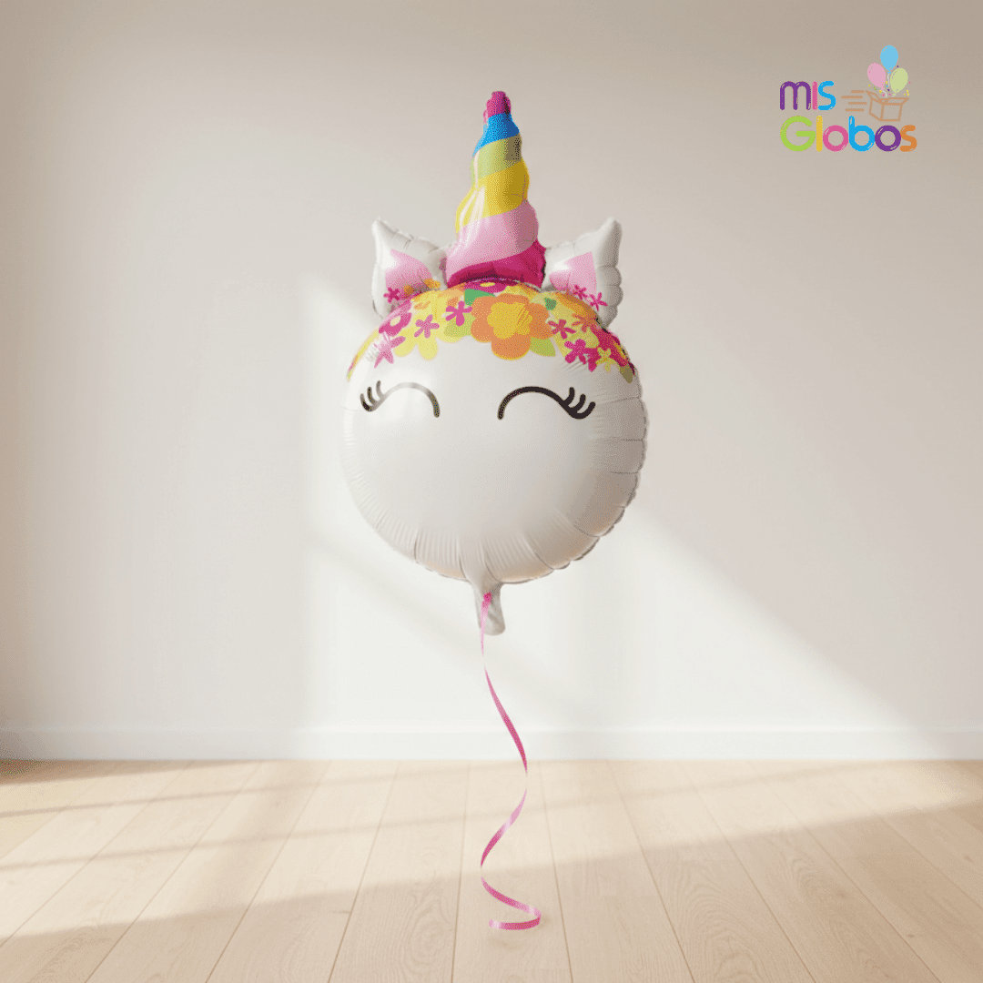 Globo Forma Cara Unicornio - Mis Globos