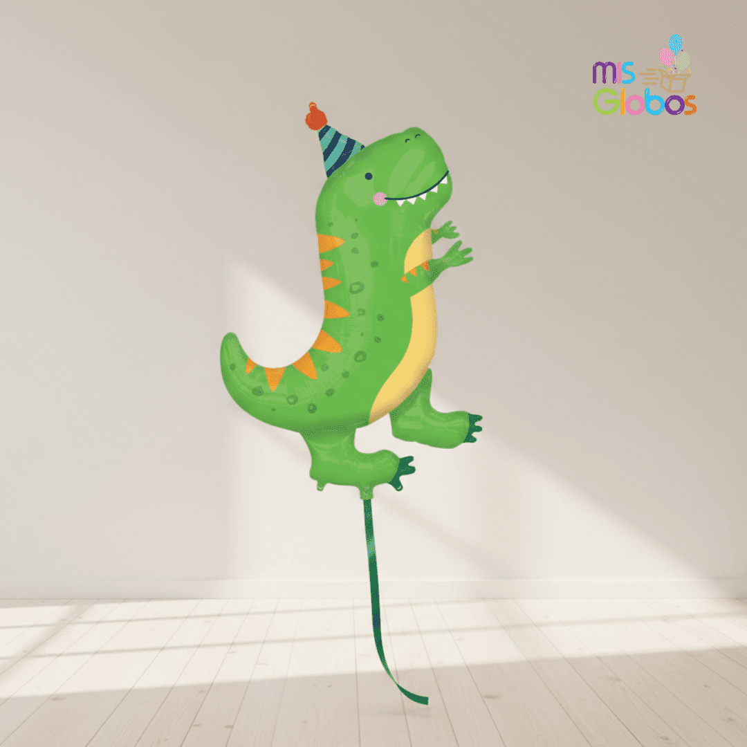 Globo Forma Dinosaurio Feliz