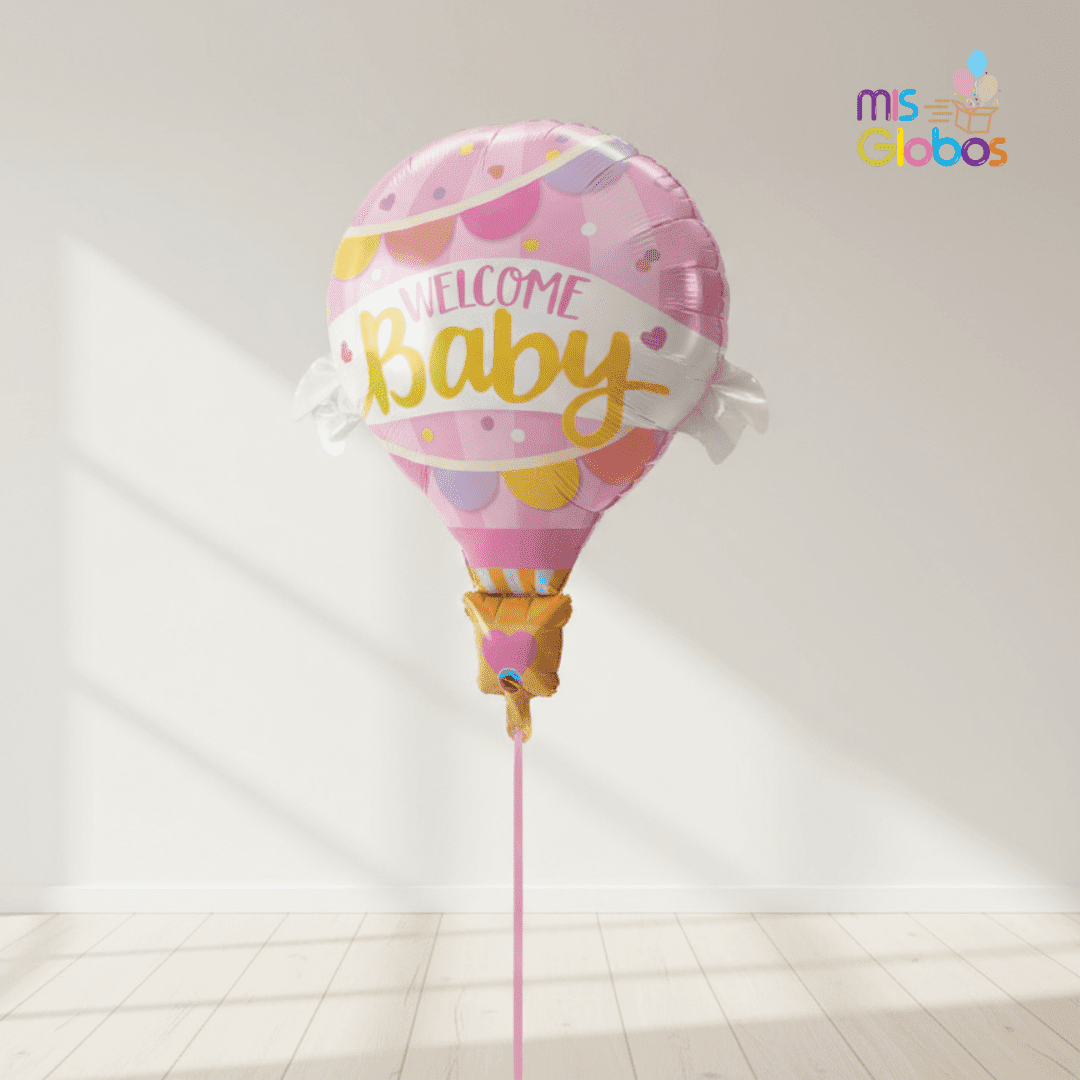 Globo Forma Globo Aerostático Rosa - Mis Globos