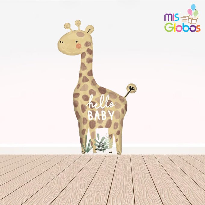 Globo forma Jirafa Hello Baby - Mis Globos