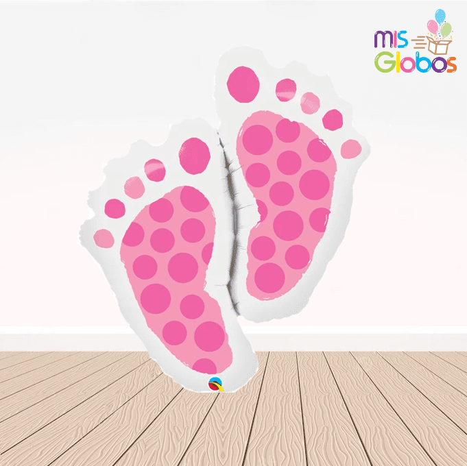 Globo Forma Piececitos rosas