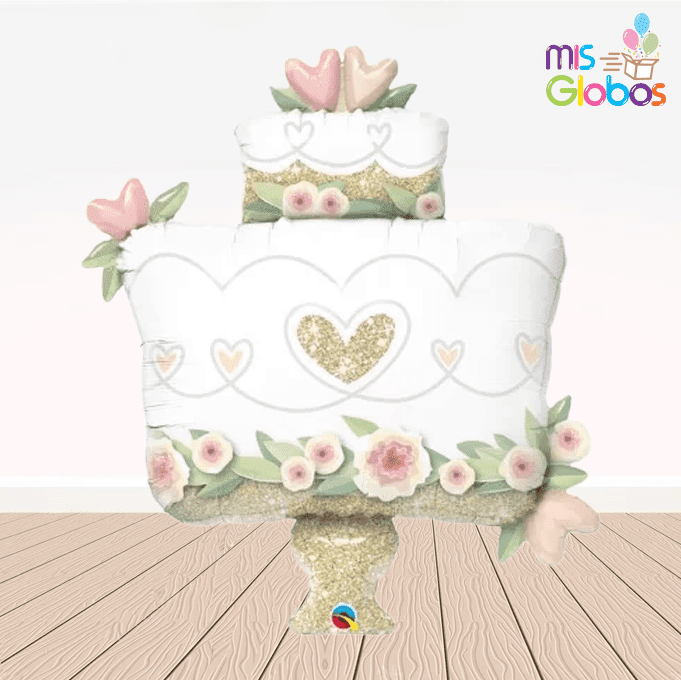 Globo Forma Tarta de boda flores