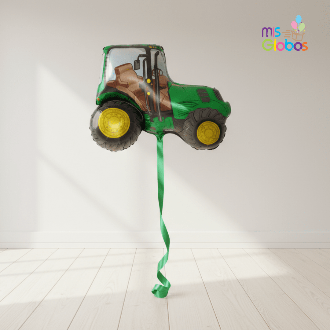 Globo forma Tractor verde