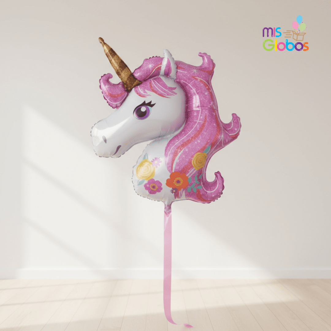 Globo forma Unicornio Pastel - Mis Globos