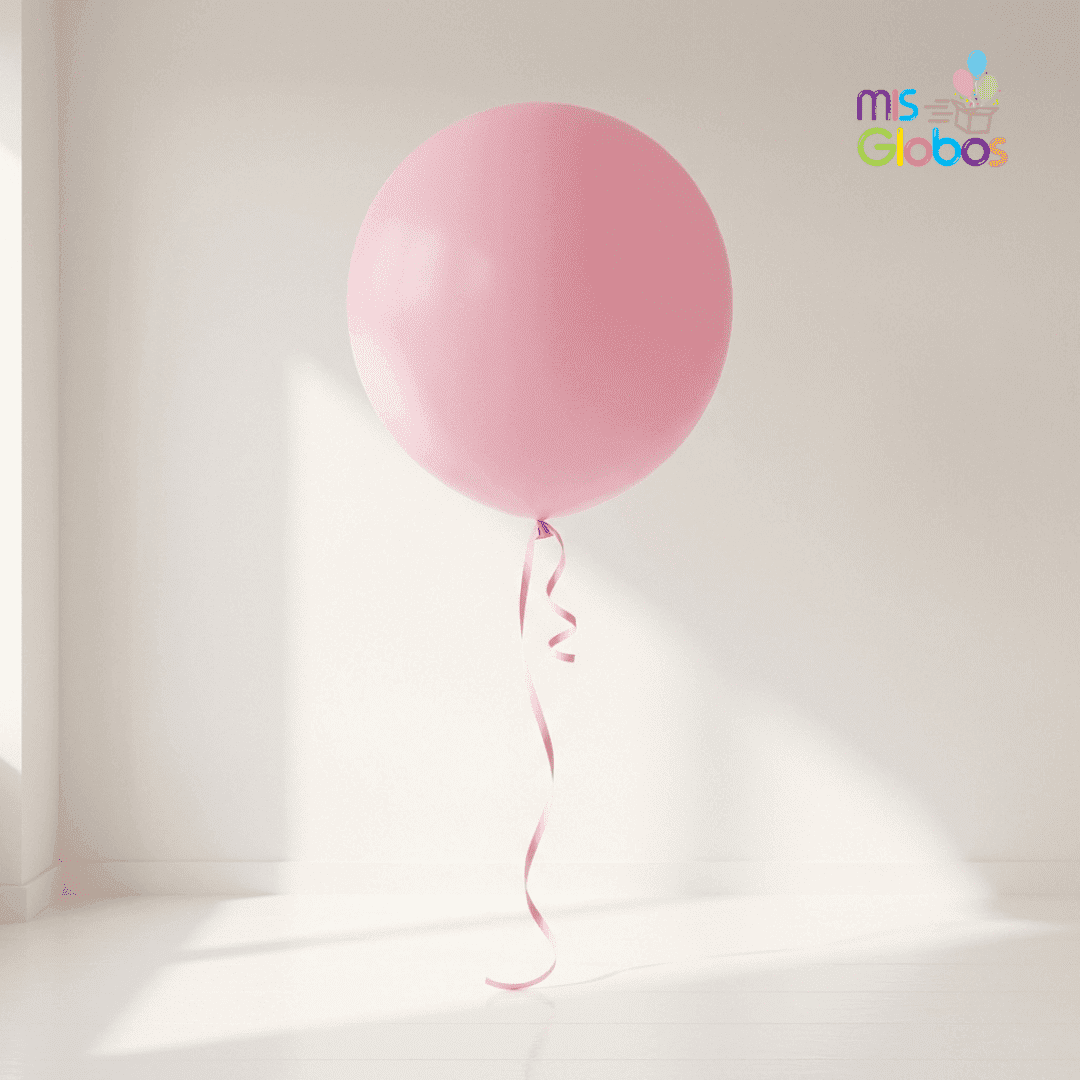 Globo de látex rosa mate
