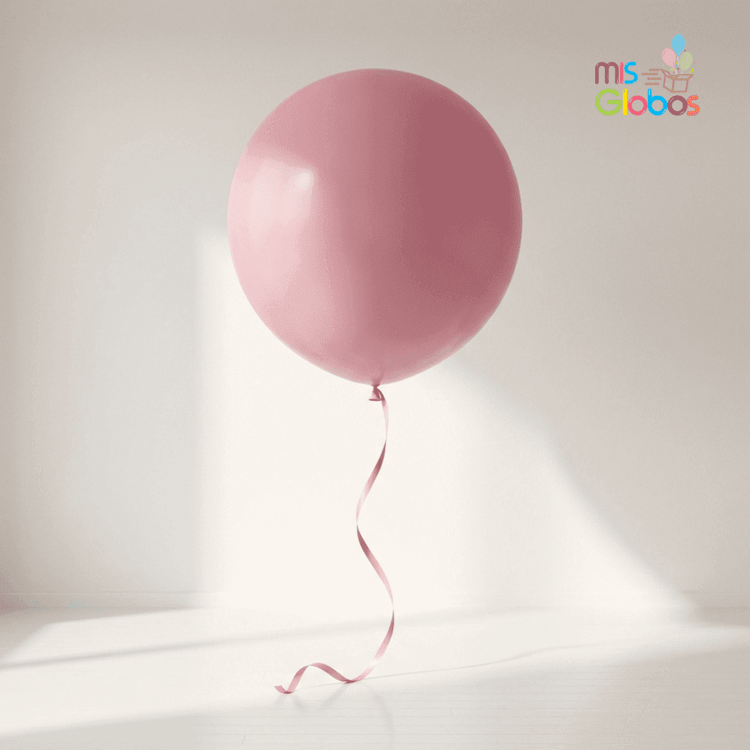 Globo de látex rosa palo mate