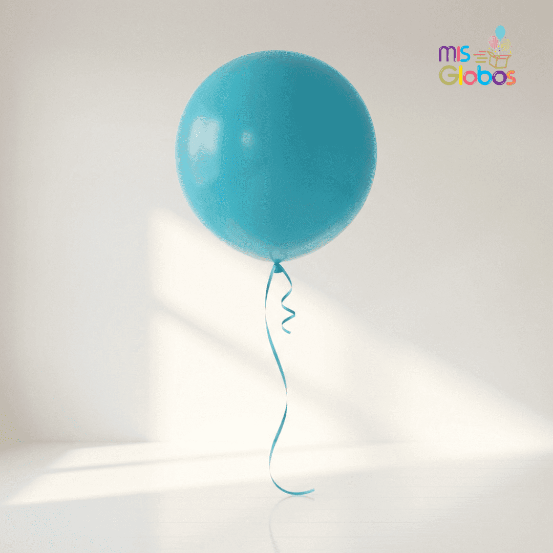 Globo de látex azul caribe mate