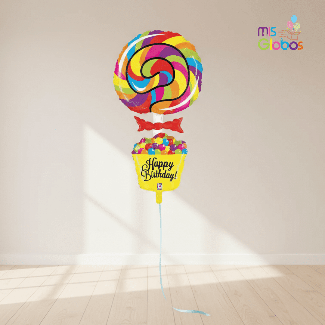 Globo Happy Birthday Piruleta