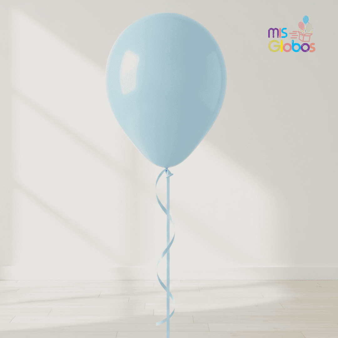 Globo de látex azul pastel