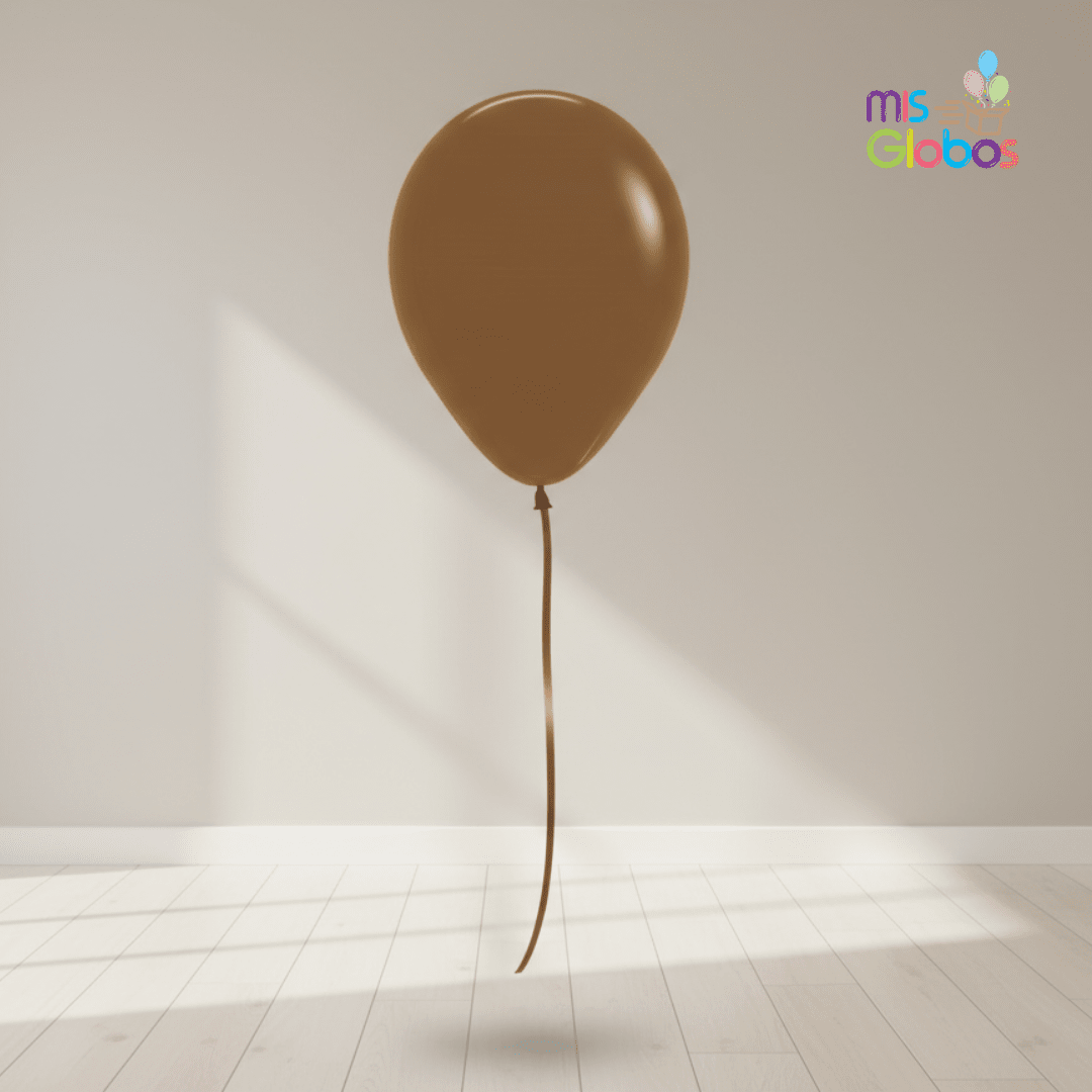 Globo Latex Café mate hinchado con Helio por unidades.