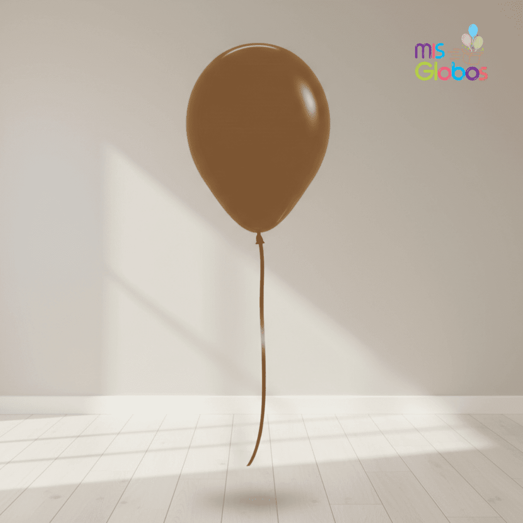 Globo Latex Café mate hinchado con Helio por unidades.