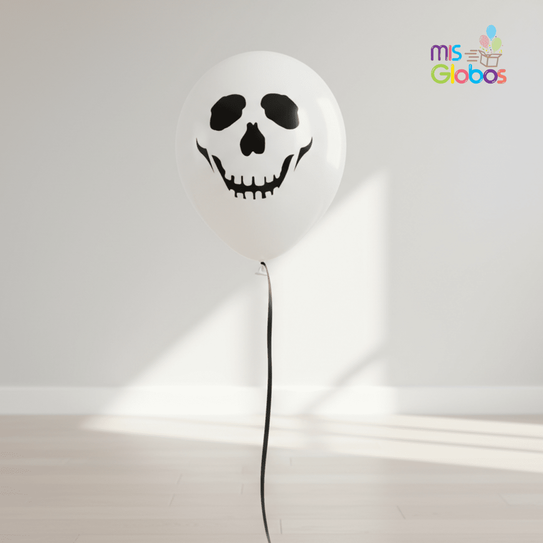 Globo látex Cara esqueleto - Mis Globos