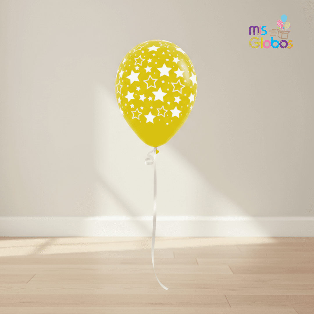 Globo látex estrellas - Mis Globos
