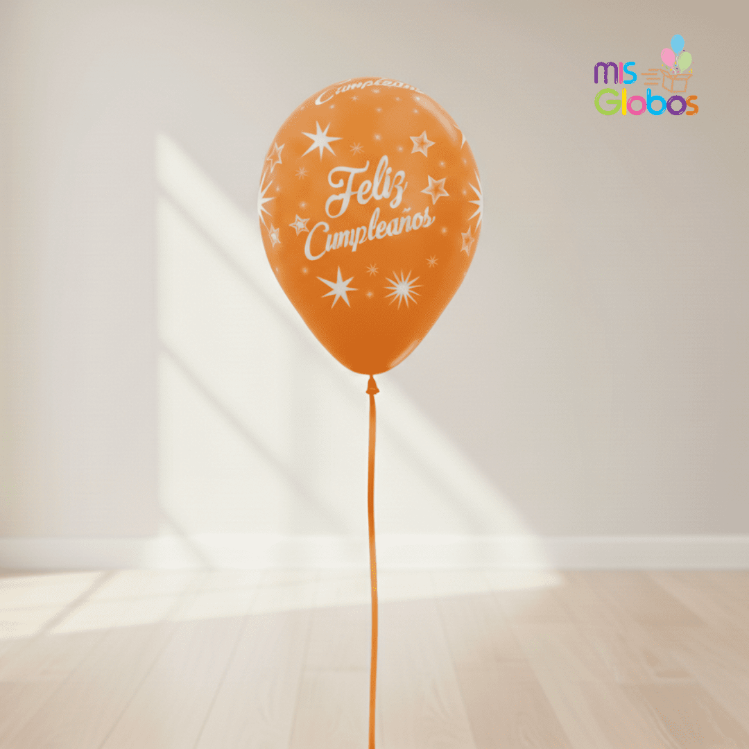 Globo látex Feliz Cumpleaños Destellos
