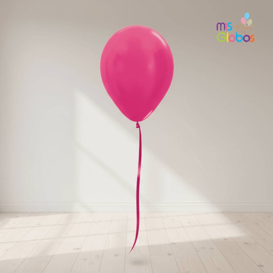 Globo Latex Fucsia metal hinchado con Helio por unidades.