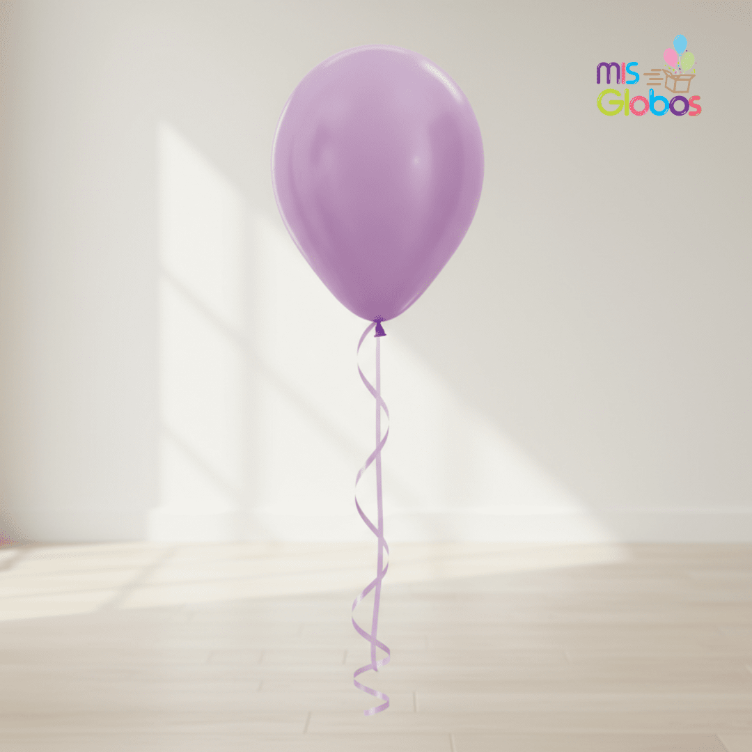 Globo Latex Lila metal hinchado con Helio por unidades.