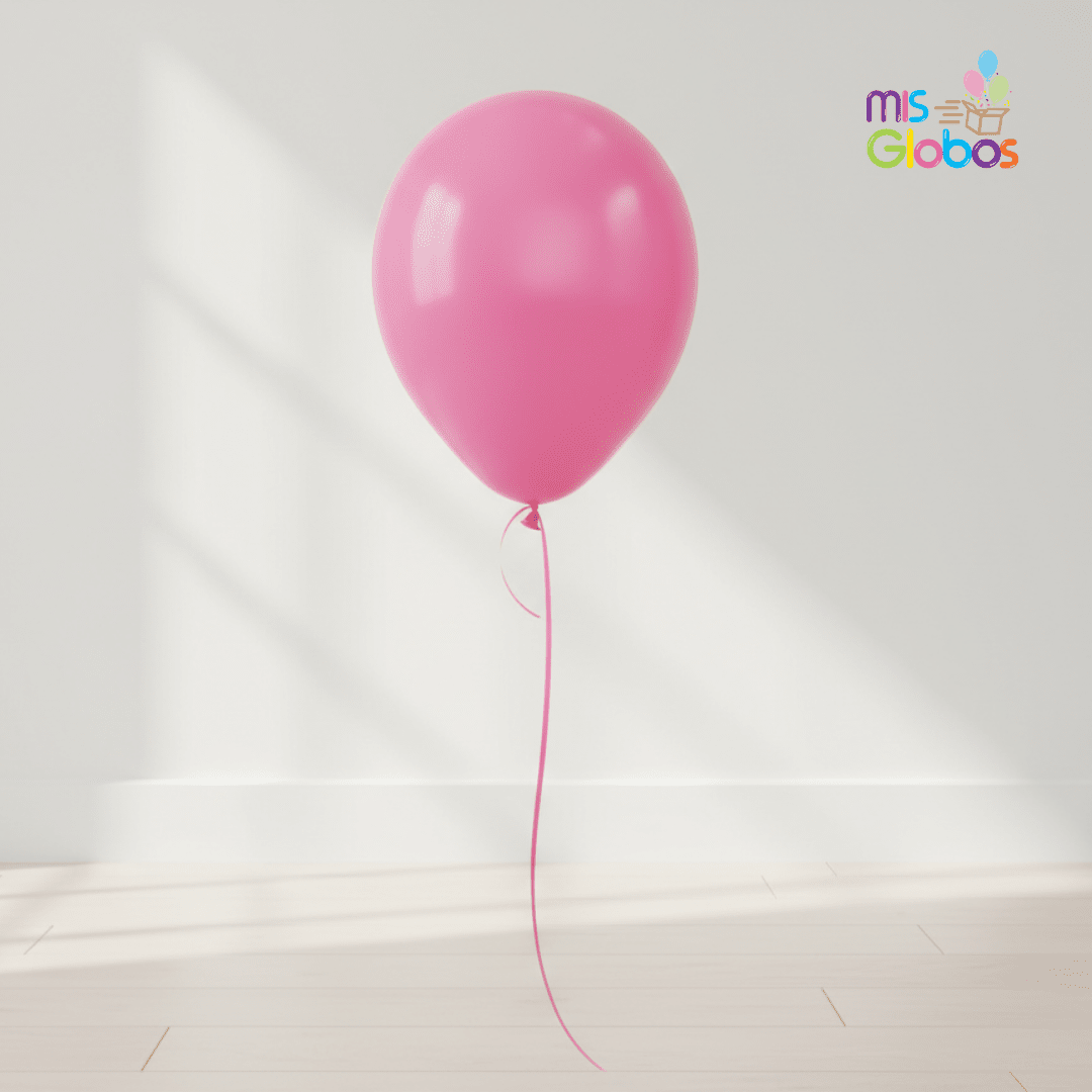 Globo Latex Rosa Metal hinchado con Helio por unidades.