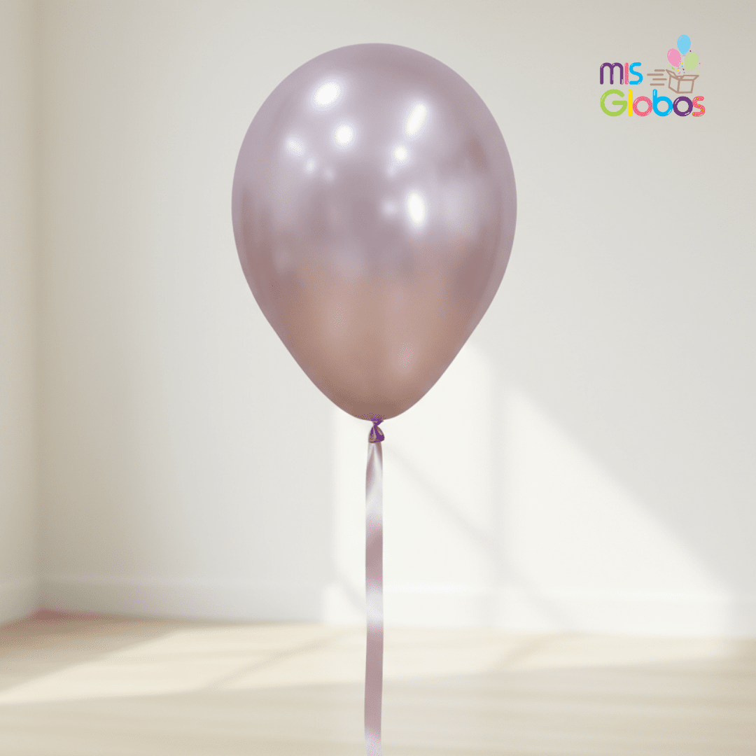 Globo Latex Rosa Primavera Silk hinchado con Helio por unidades.