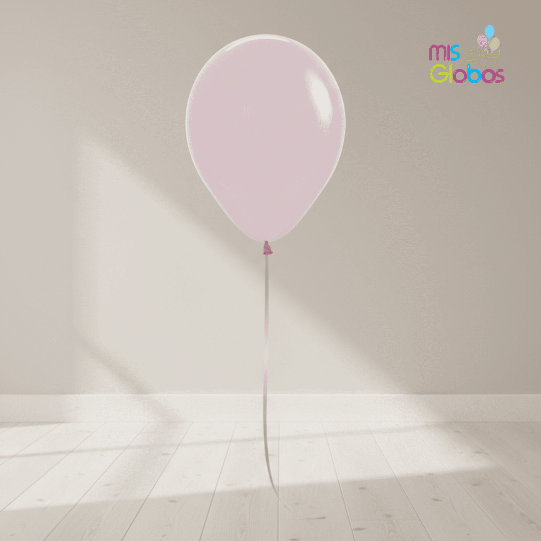 Globo Latex Rosa Viejo Pastel hinchado con Helio por unidades.