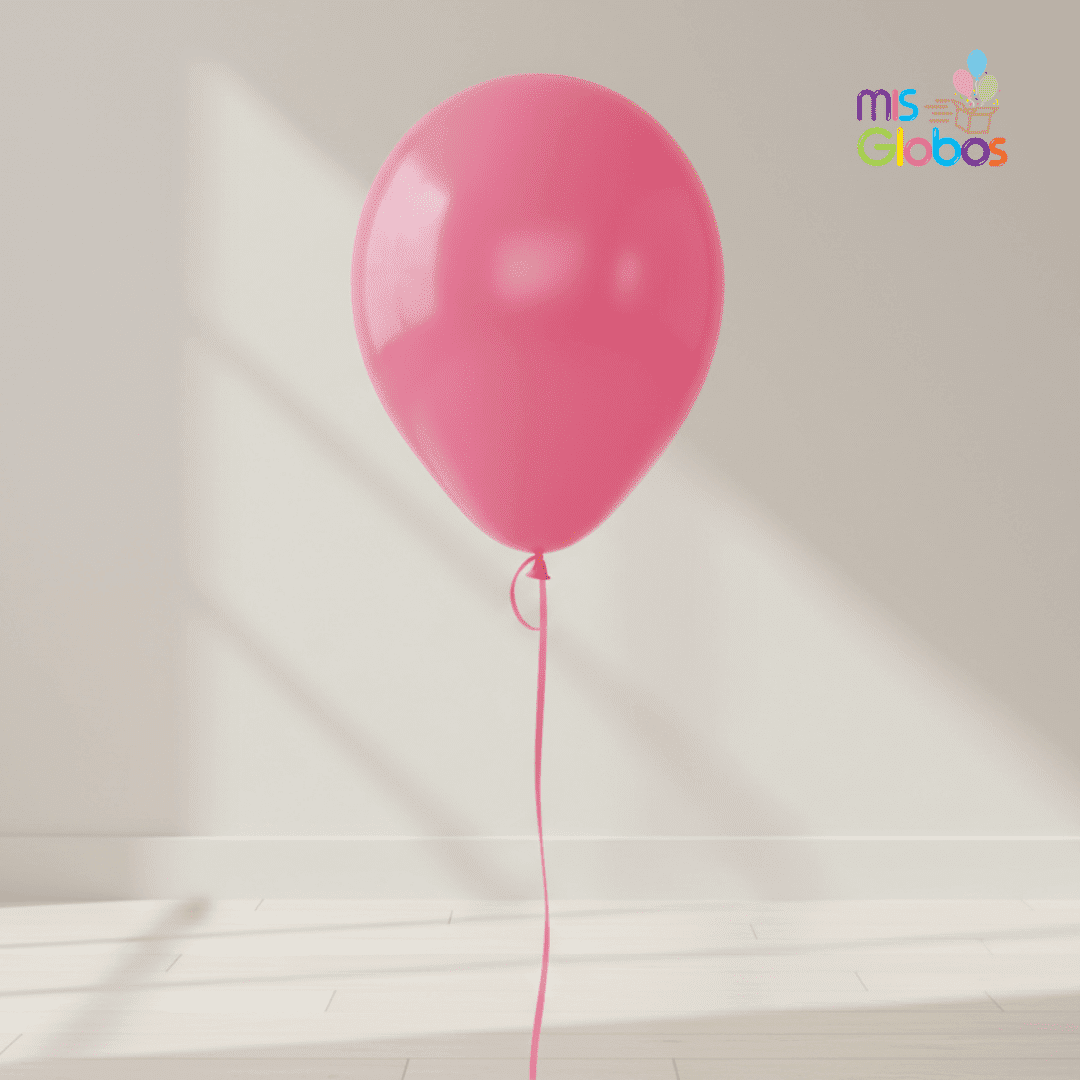 Globo Latex Rosé mate hinchado con Helio por unidades