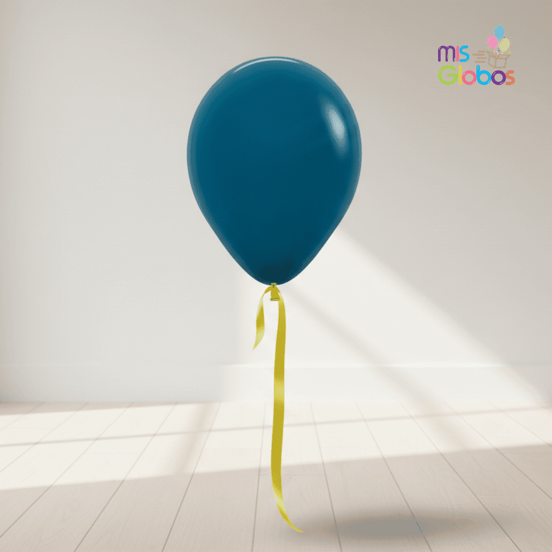 Globo Latex Turquesa Profundo mate hinchado con Helio por unidades.