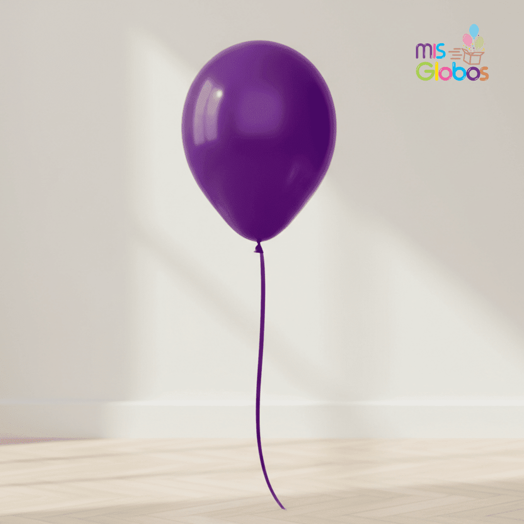 Globo Latex Violeta metal hinchado con Helio por unidades.
