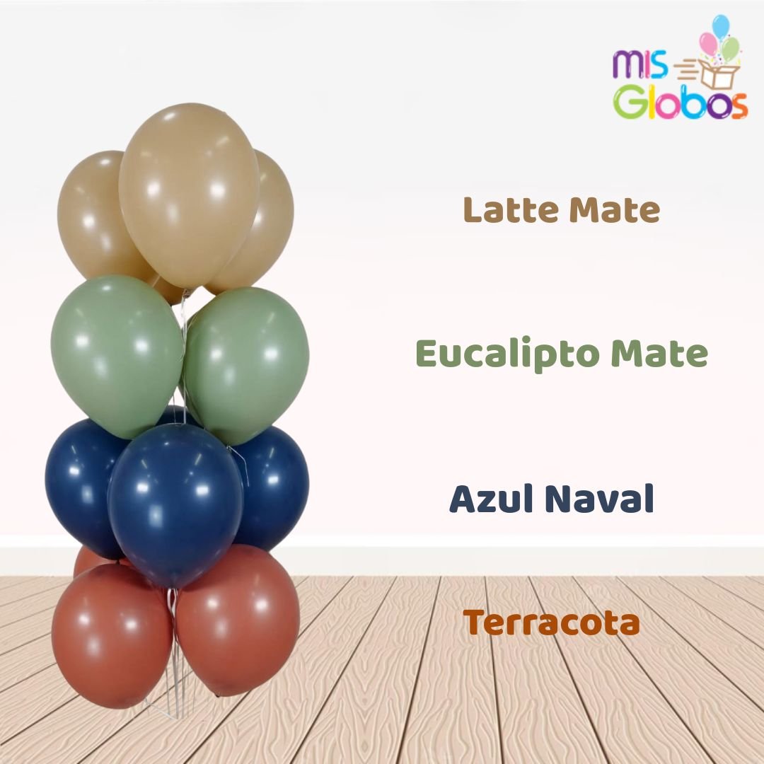Globo Eucalipto mate hinchado con Helio por unidades.