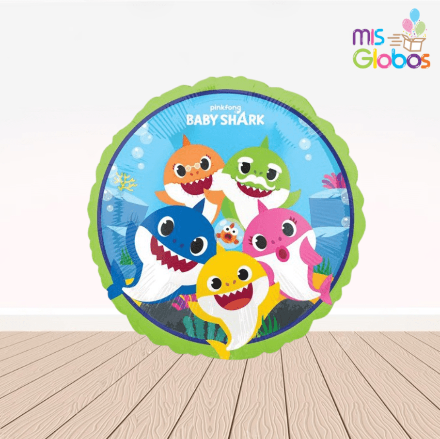 Globo Mylar Baby Shark de 45 cm.