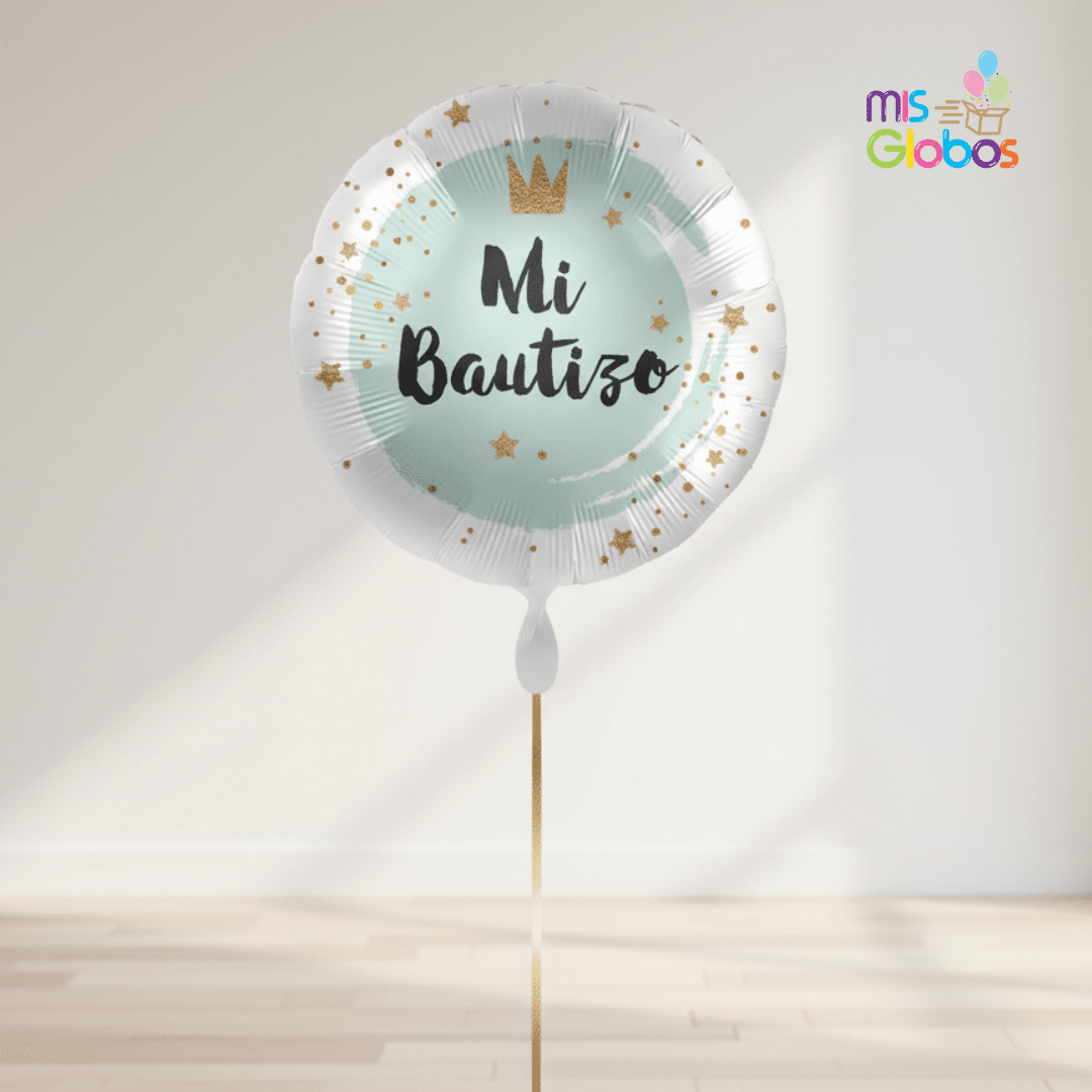 Globo Mylar Bautizo Azul - Mis Globos