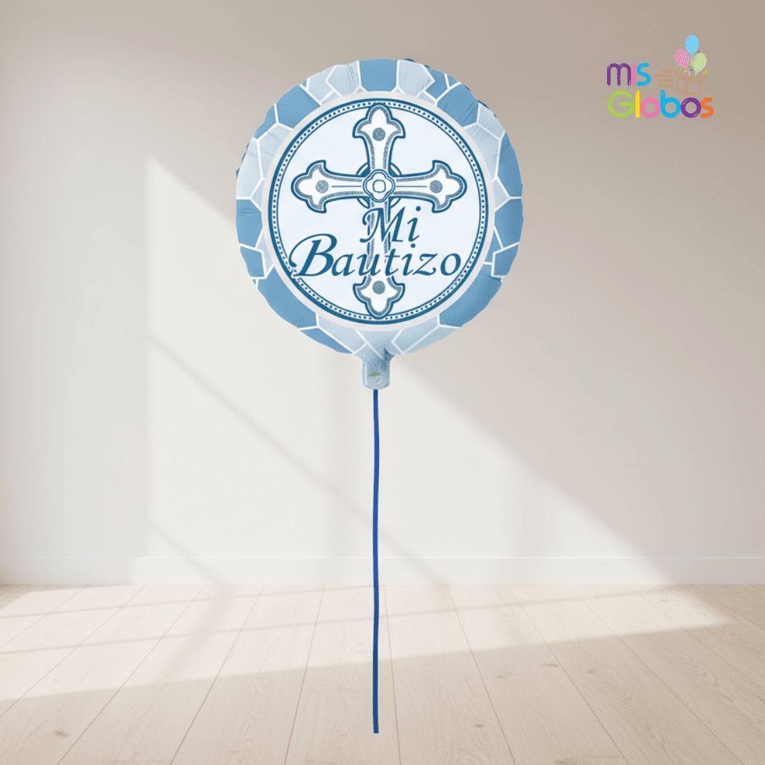 Globo Mylar Bautizo Azul classic