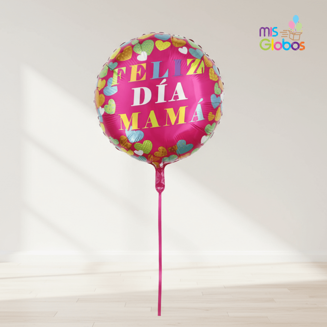 Globo Mylar Círculo Feliz día Mamá