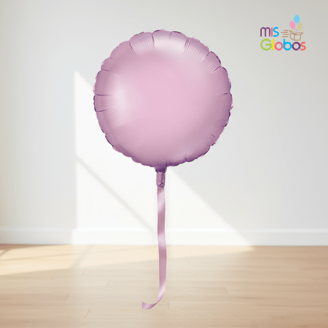 Globo Mylar Círculo Lila Pastel satín 45 Cm