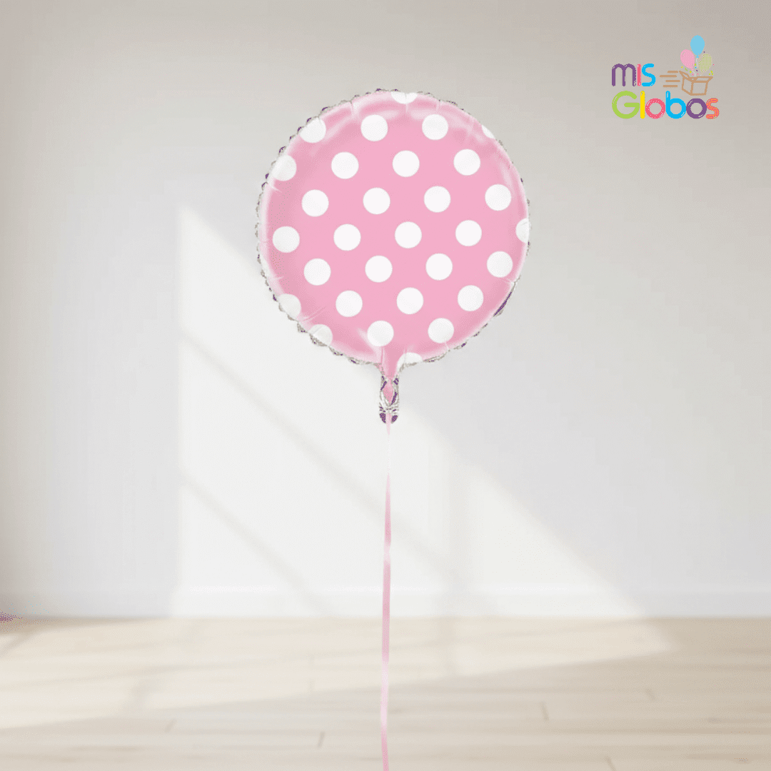 Globo Mylar Círculo Rosa topos