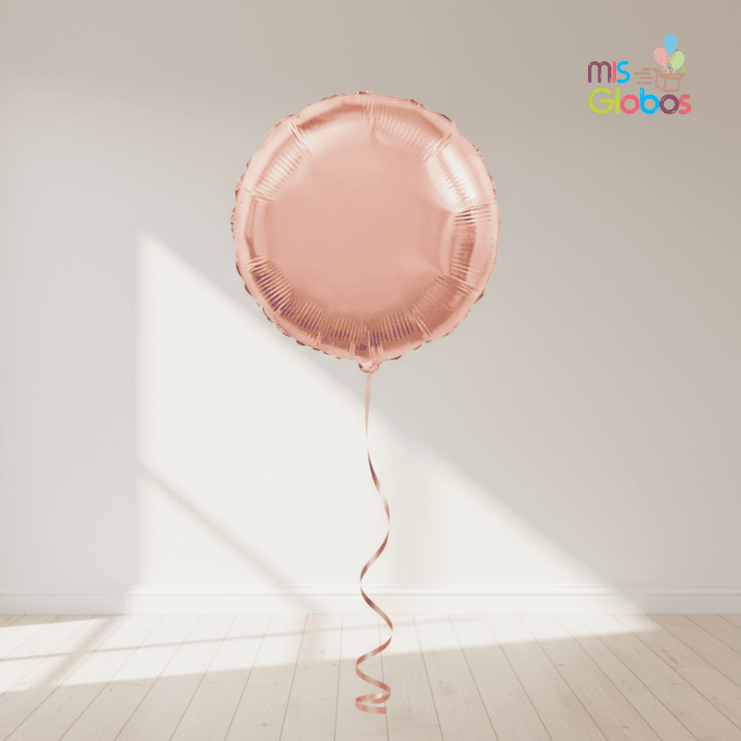Globo Mylar Círculo Rosegold 45 Cm