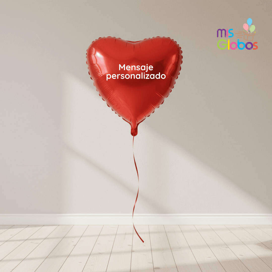 Globo Mylar Corazón Rojo 45 Cm