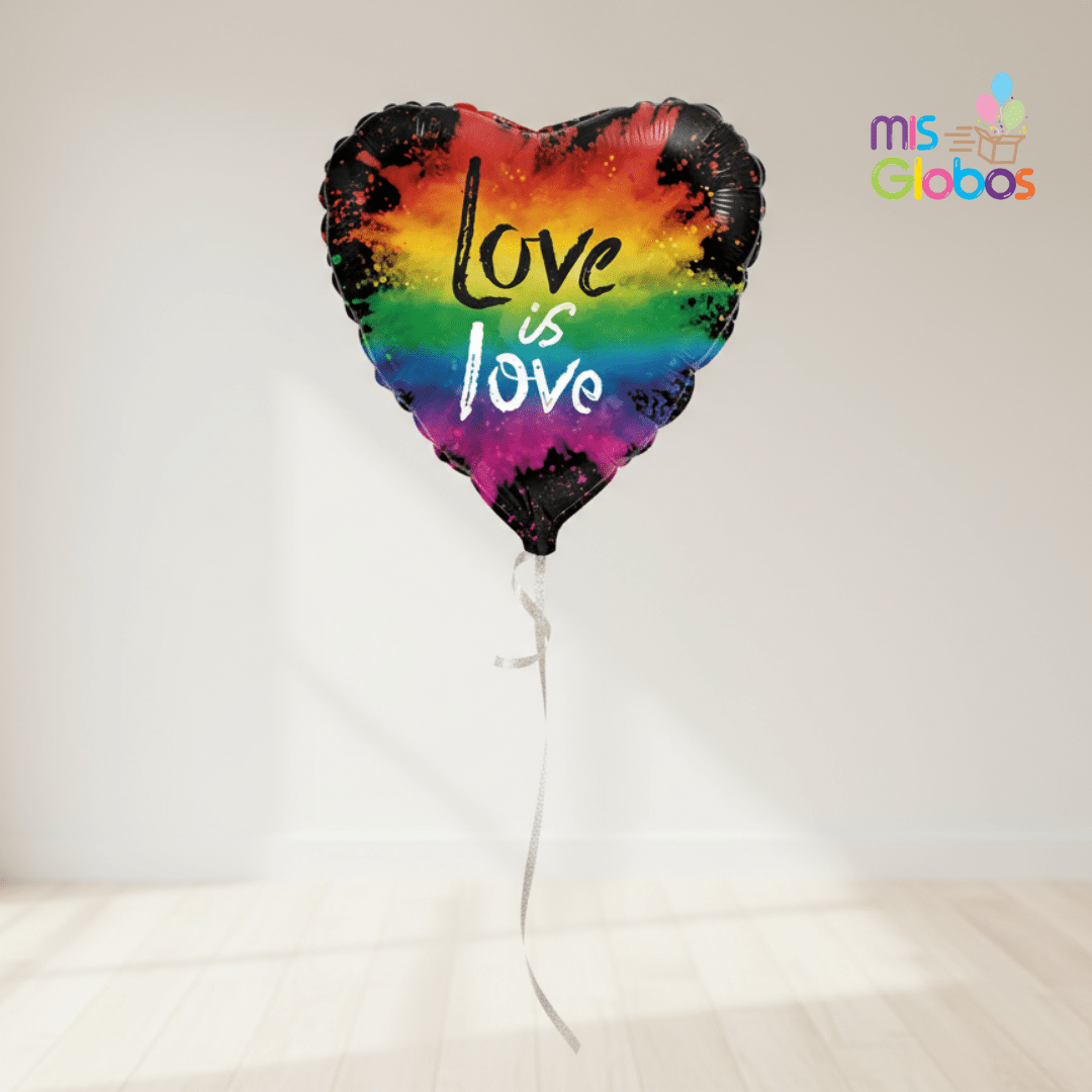 Globo mylar Corazón LOVE is LOVE