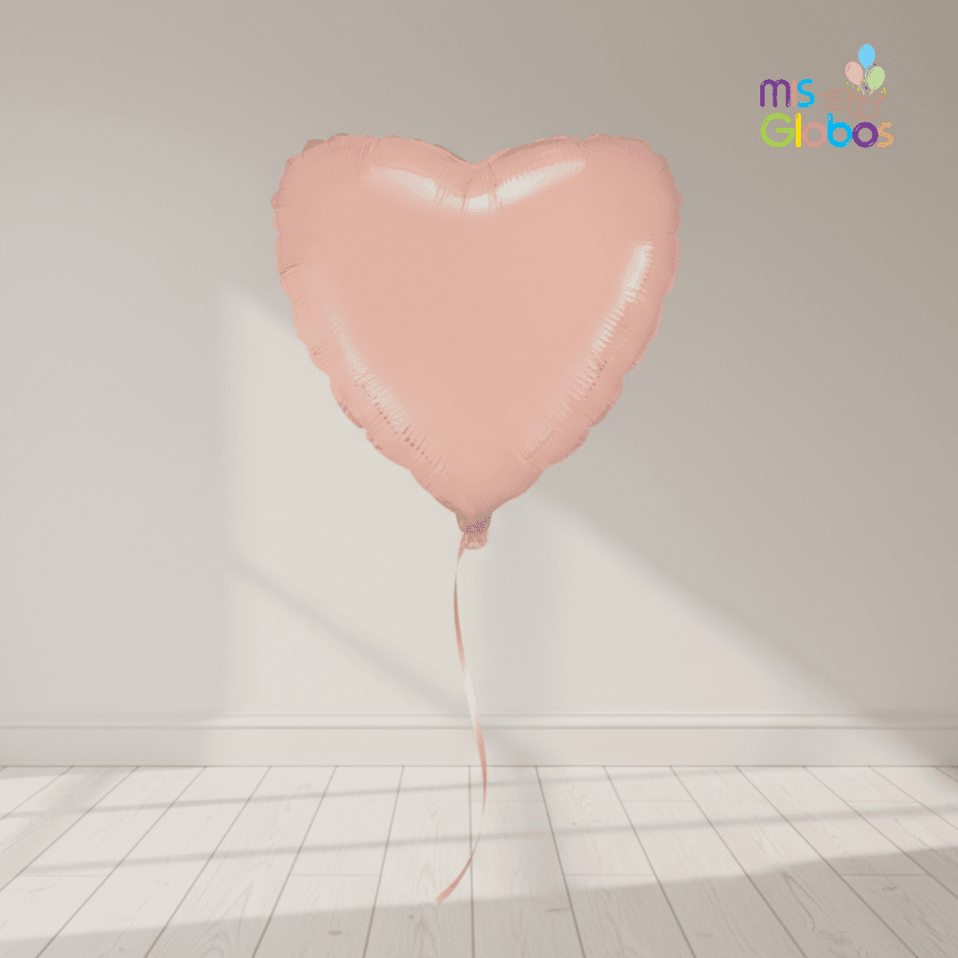 Globo Mylar Corazón Naranja pastel 45 Cm