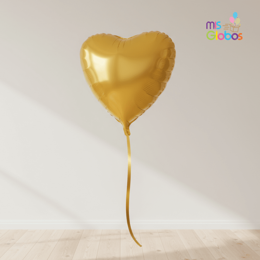 Globo Mylar Corazón Oro 81 cm