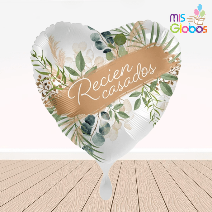 Globo mylar corazón Recién Casados