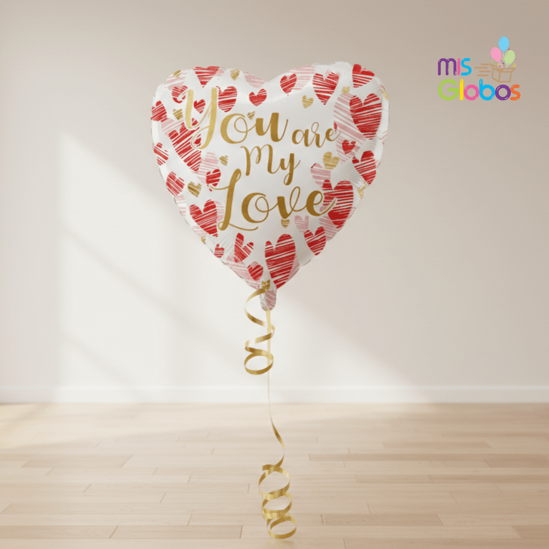 Globo mylar corazón You are my love