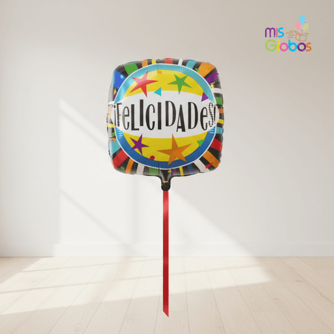 Globo mylar cuadrado Felicidades