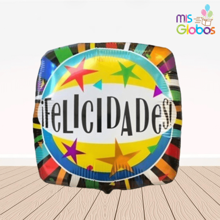 Globo mylar cuadrado Felicidades