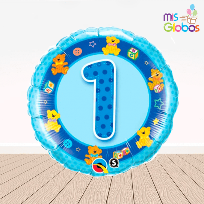 Globo mylar Edades azules