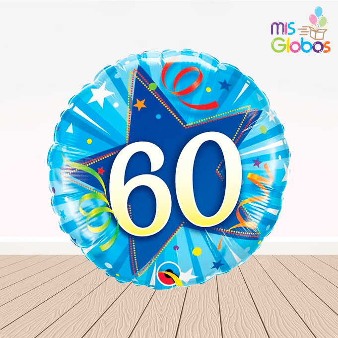 Globo mylar Edades serpentinas azules