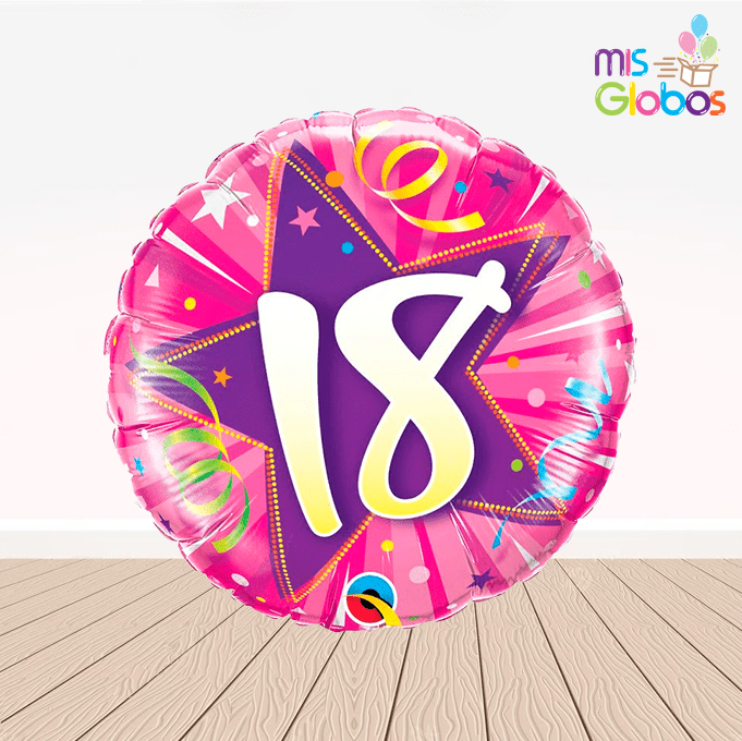 Globo mylar Edades serpentinas rosas