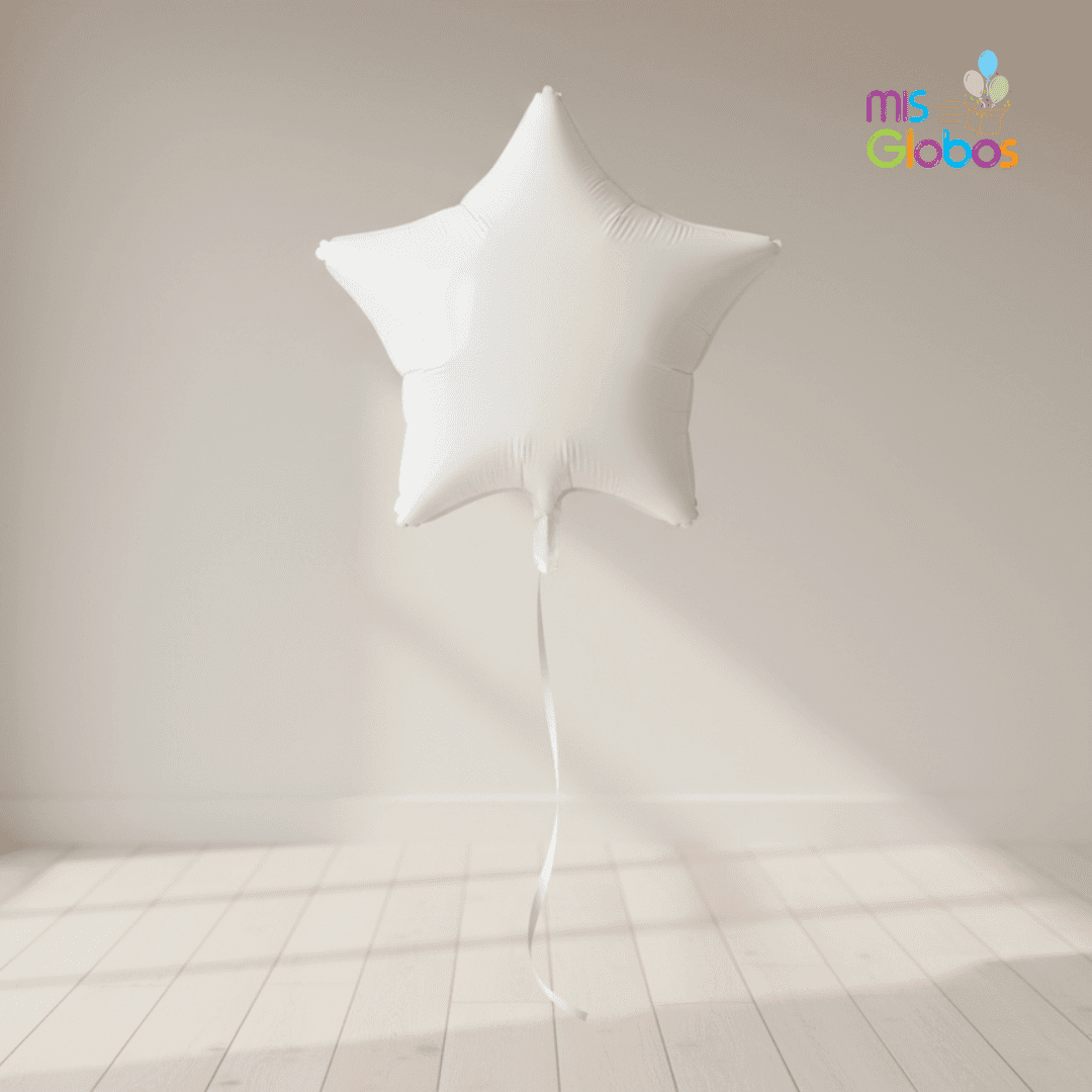 Globo Mylar Estrella Blanca 45 Cm