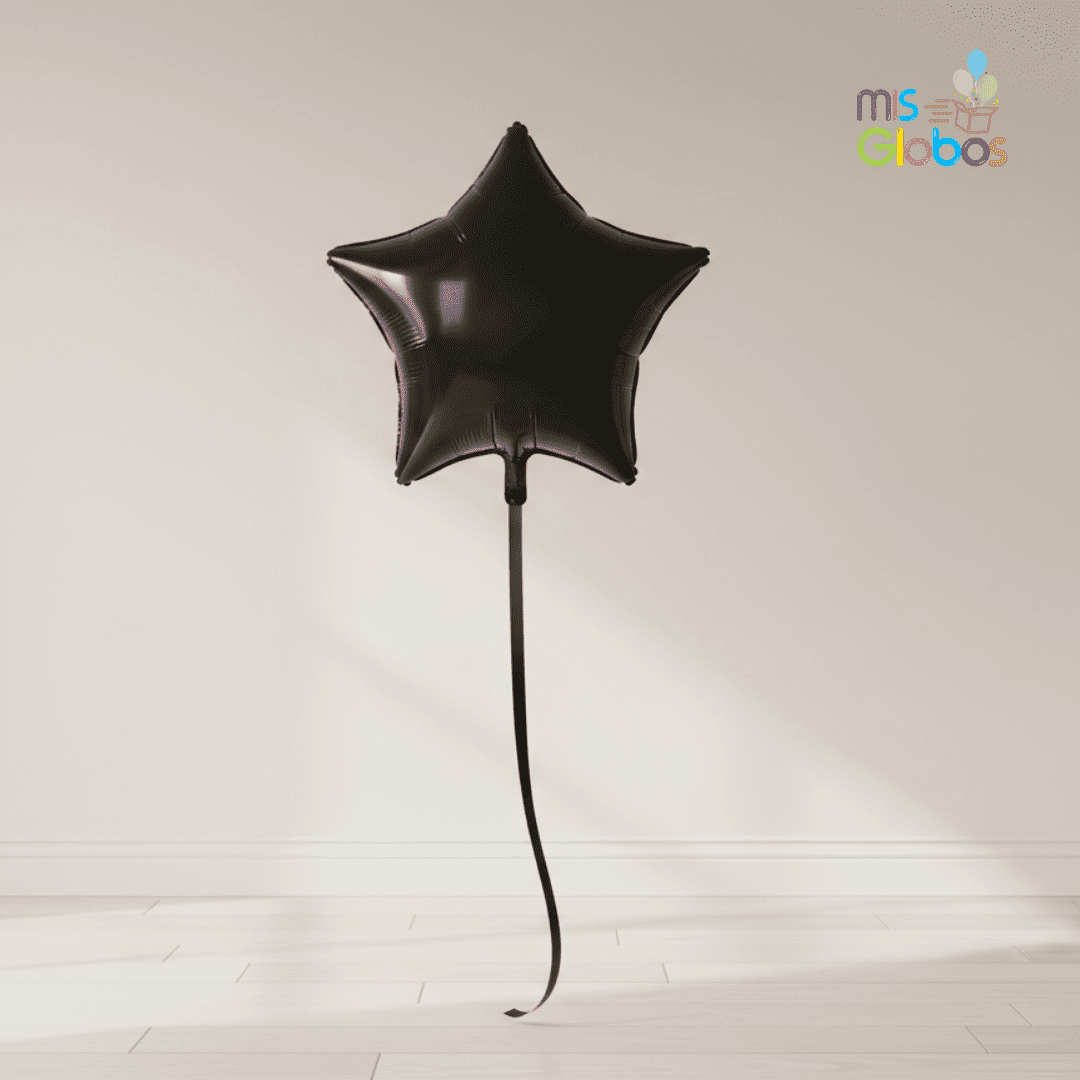 Globo Mylar Estrella Negra 45 Cm