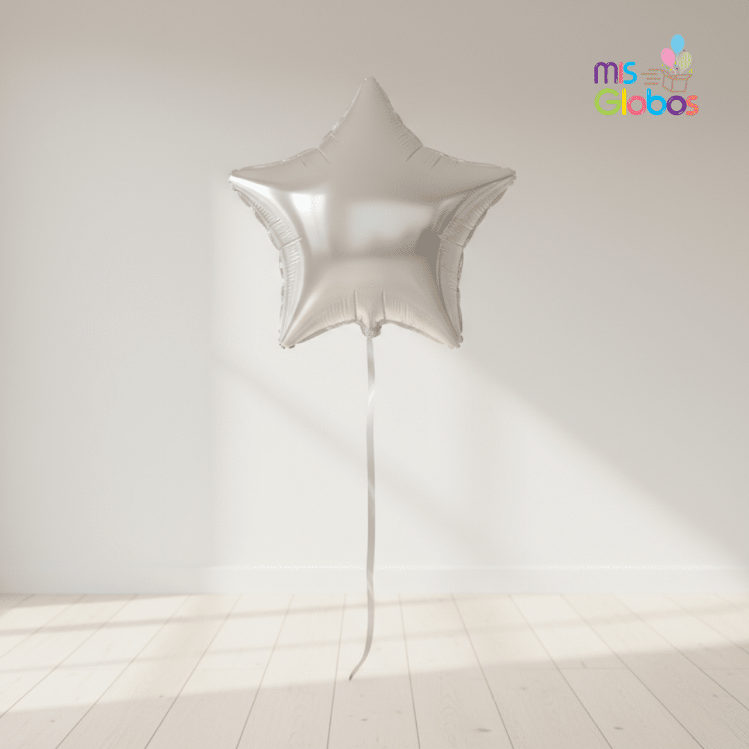 Globo Mylar Estrella Plata 81 cm