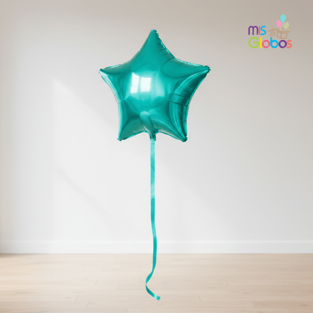 Globo Mylar Estrella Turquesa 45 Cm