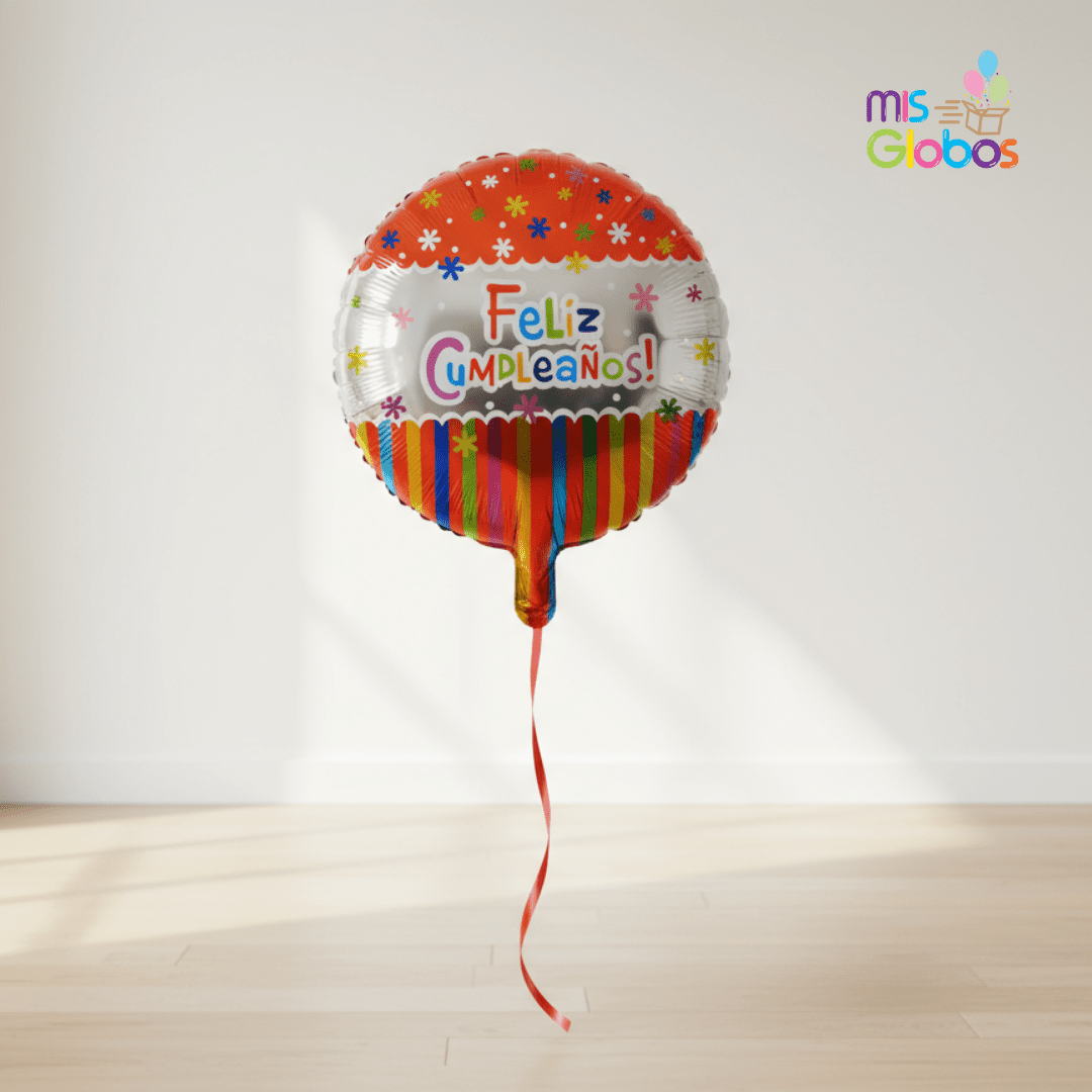 Globo mylar Feliz Cumpleaños Colors - Mis Globos